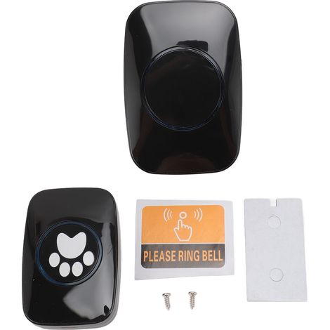 Sonnette de porte intelligente pour chien, émetteur et récepteur sans fil à détection intelligente portable pour l'entraînement 100-240V prise ue noire (1/5)