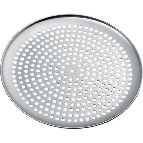 Plaque à pizza en acier inoxydable perforée pour four domestique (1/4)