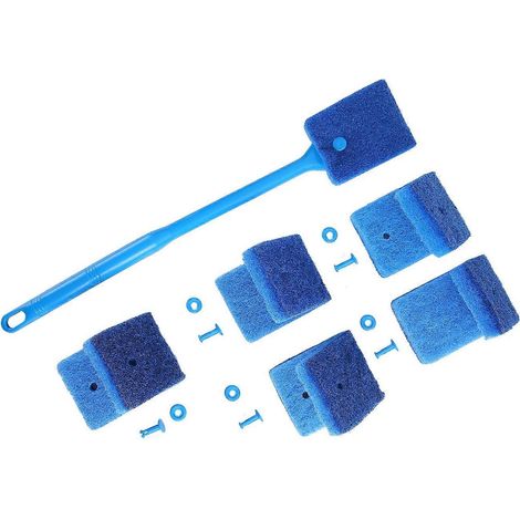 Brosse de nettoyage pour aquarium à long manche, éponge double face pour aquarium, brosse anti-algues avec trous de suspension (1/3)