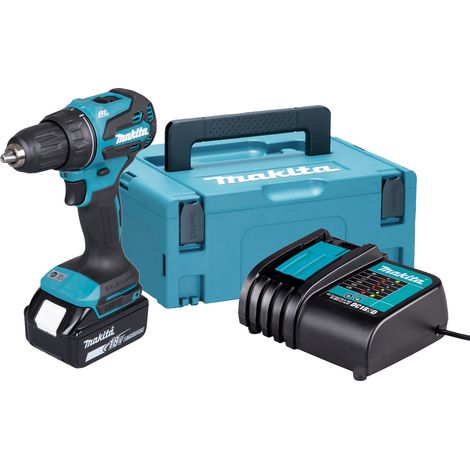Bohrmaschine Makita DDF490SF1J schwarz 18 Volt 65 Newtonmeter
