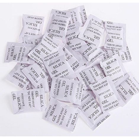 Sachet déshydratant. 200 sachets de gel de silice de 1 g. absorbeur d'humidité. déshumidificateur. anti-moisissures. Ruikalucky (1/4)