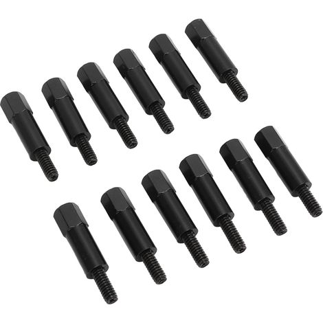 Jeu de 12 boulons et écrous hexagonaux noirs pour couvre-culbuteurs, remplacement compatible Ford SB 260 289 302 351W, fixation moteur robuste. (1/5)