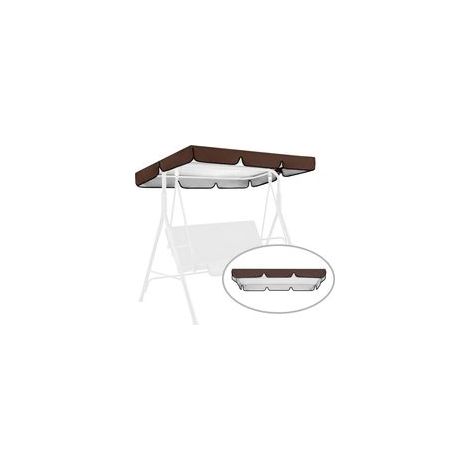 Parte di ricambio per altalena da giardino a 2/3 posti, copertura impermeabile per amaca da giardino, solo tetto, 164 x 114 x 15 cm - Crezuo