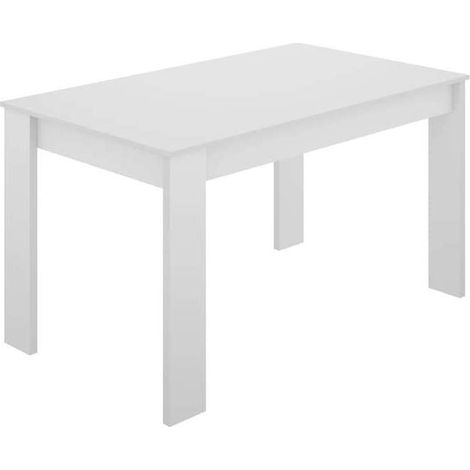 Mesa para salón fija Harley acabado Blanco, 77 cm(alto)138,5cm(ancho)81 cm(largo) (1/4)