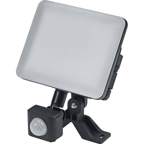 Projecteur LED OSRAM ENDURA Flood Sensor Adjustable, 10W, 850lm, 4000K blanc froid, détecteur de mouvement, Noir, Aluminium, IP44