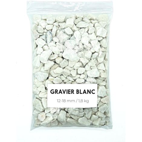 Gravier Blanc Naturel - 1,8 Kg - Cailloux Decoratif 12-18 Mm - Pour Aquarium Et Jardin - Galet Espagnol (1/5)