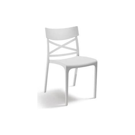 SEDIA IMPILABILE 46X54XH80CM BIANCO CROIX