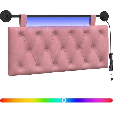 Maison Exclusive - Testiera sospesa Con luce LED Rosa Velluto