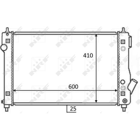 Radiateur, refroidissement du moteur NRF 59054 CHEVROLET 95227752 95227753