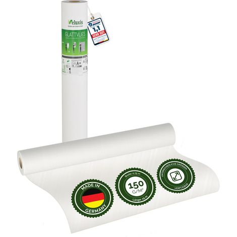 Vliestapete Raufasertapete – Grobe Gewebestruktur, 10,05 m x 0,53 m, überstreichbar, atmungsaktiv, Wandtapete Made in Germany – Veluxis