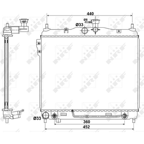 Radiateur, refroidissement du moteur NRF 53173 HYUNDAI 253101C150