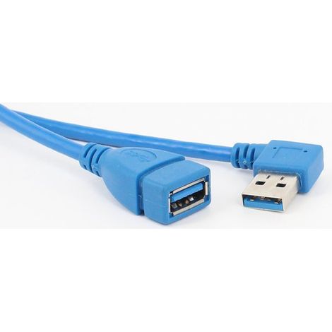 Rechtwinkliger USB 3.0-Datenkabeladapter (Stecker auf Buchse) für Computer, L-förmiger Winkel, 90-Grad-Verlängerungskabel (Stecker auf Buchse). (1/4)