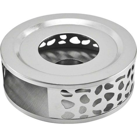 Scalda teiera in acciaio inox con portacandele, XU, scalda teiera con base piatta e portacandele rotondo per tè, caffè e latte - KZQ (1/4)