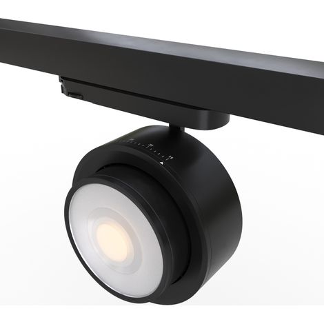 Proyector LED Circular Para Carril Trifásico 35W - ZOOM 15º- 45º - Blanco Neutro - Negro (1/2)