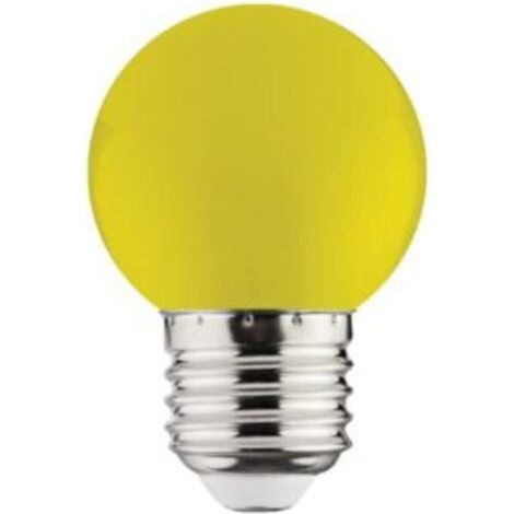 Ampoule LED globe Jaune 1W (Eq. 8W) E27 (1/2)