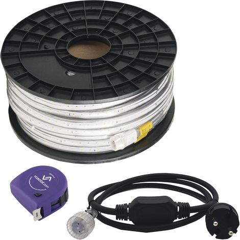 LED'S Work LED Schlauch Outdoor 25m hohe Leuchtkraft ideal für den Außenbereich Led Lichtschlauch 188W ideal für die Baustelle, mit 20000 Lumen, 5000k Lichtband inklusive 230V Stromkabel, IP65