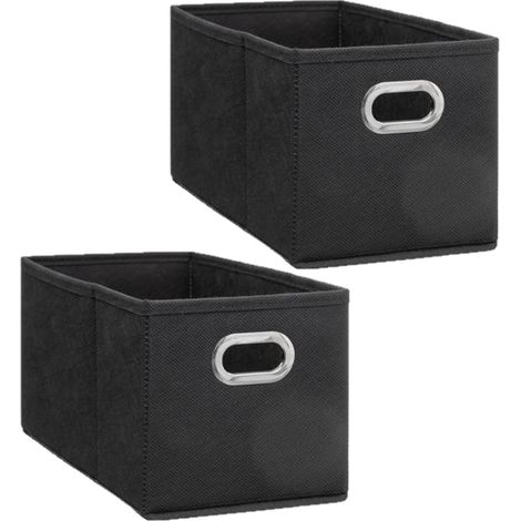 Lot de 2 paniers de rangement en tissu avec poignée MIX'N MODUL (1/3)