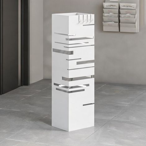 Console blanco en métal Plástico 15,5 x 15,5 x 49 cm (1/5)