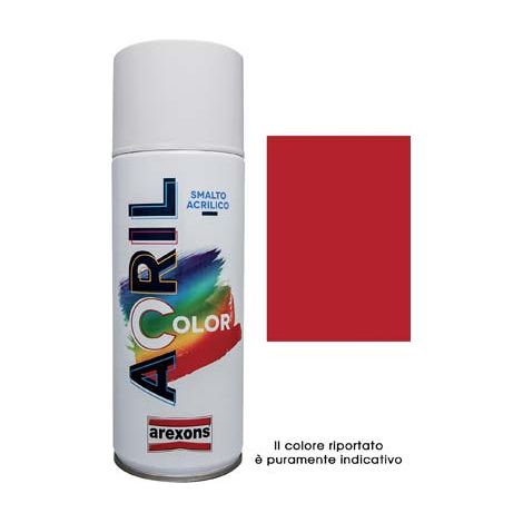 SMALTO SPRAY ACRIL COLOR AREXONS - ROSSO FUOCO RAL 3000 ML 400- 6 pezzi