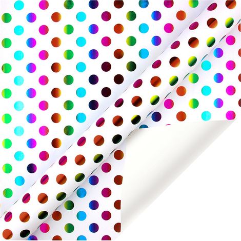 Papier D Emballage Cadeau - 70 x 50 cm - Multicolore - Idéal Pour Anniversaire Mariage Noël - 1 Rouleau (1/5)