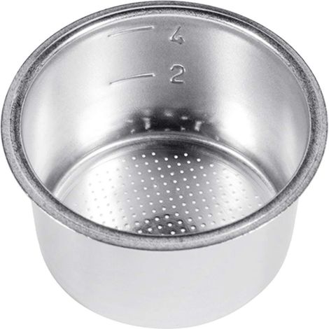 Filtre à expresso double paroi en acier inoxydable de 51 mm, accessoire réutilisable pour machine à café, durable et facile à nettoyer, compatible avec la plupart des machines à café. (1/5)