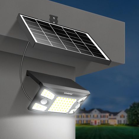 8000mAh 2000lm Lampe Solaire Extérieur avec Détecteur de Mouvement Deux Capteur 3 Modes Projecteur Solaire, IP 65 Étanches Éclairage Solaire Extérieur pour terrasse, garage, rue (1/5)