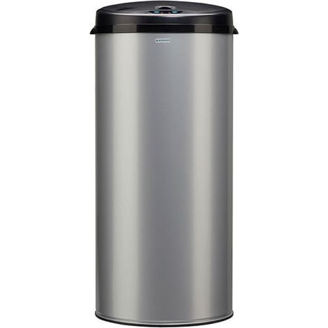 ROSSIGNOL - Poubelle Sensitive 45l gris métal 9006 tête noire