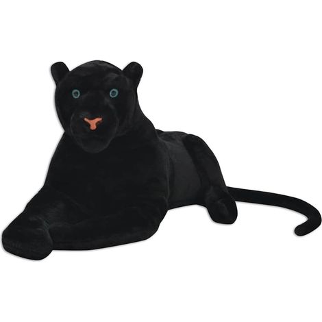 Panther Kuscheltier Plüsch Schwarz XXL