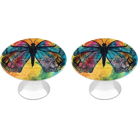 Boutons de meubles en acier inoxydable, forme ronde, motif (1/5)