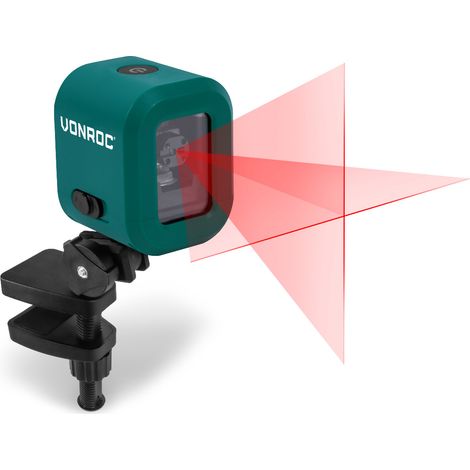 Akku-Kreuzlinienlaser – Rot – 4V – 1800mAh – Selbstnivellierend – 10 Meter Reichweite – Inkl. Klammer, USB-C-Kabel und Werkzeugtasche