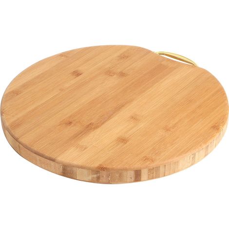 Planche à découper en bambou 36 x 36 x 3 cm, accessoire de cuisine pour la découpe des légumes et des fruits (1/5)
