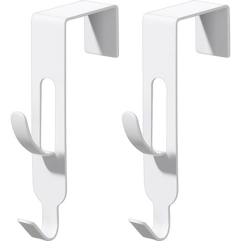 Lntyq 2 pcs Crochet de porte, crochet de porte  Crochet de porte-manteau/serviette - Crochet de porte de salle de bain pour peignoirs, vêtements, chapeaux - Crochets pour serviettes sur la porte arriè