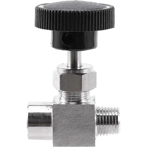 Vanne à pointeau réglable, filetage mâle/femelle 1/4 pouce, acier inoxydable 304, contrôle de débit, arrêt Cr (1/4)