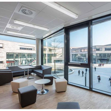 Knauf – Dalle de plafond acoustique 1200x600mm – Épaisseur 20mm – Absorption acoustique classe A – Lot de 8 dalles – Résistance à l’humidité 100% RH