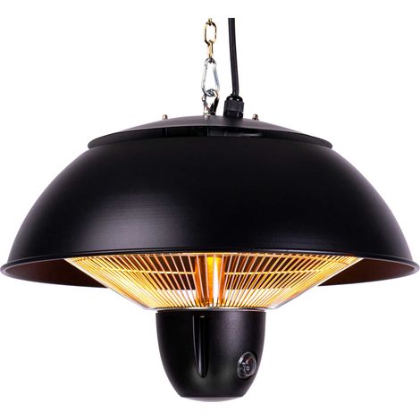 Fornorth Heizstrahler Ceiling Heater Original 1500W fernbedienung, schwarz