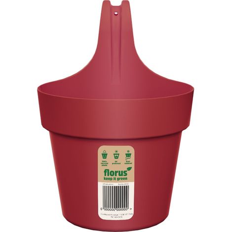 Florus Paris Balcony Hanger Single - Rouge - L 18 x B 27.3 x H 25 cm - Balcon - 100% recyclé