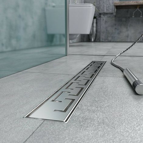 Canalina doccia canalina di scarico a pavimento acciaio inox mod. Doric 90 cm (1/3)