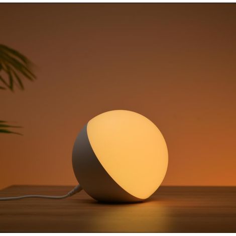 Lampe de table intelligente, lampe de bureau à intensité variable avec application/commande vocale, lampe tactile LED RVB à changement de couleur, veilleuse pour chambre à coucher compatible avec Alex (1/5)