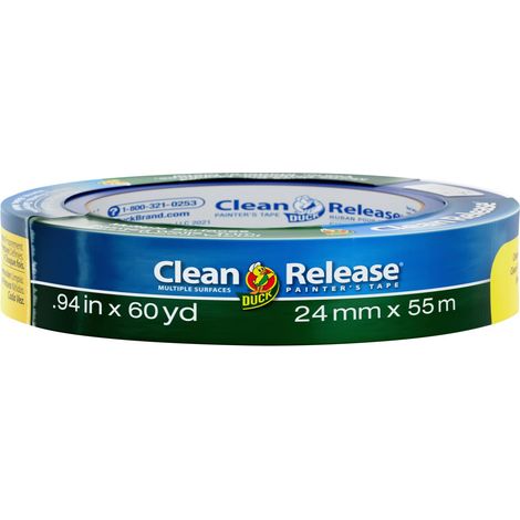 Shurtape Duck® Clean Release Masking Tape 24mm x 55m (SHU240193) – High-Quality Painter's Tape for Precise Edges and Clean Removal