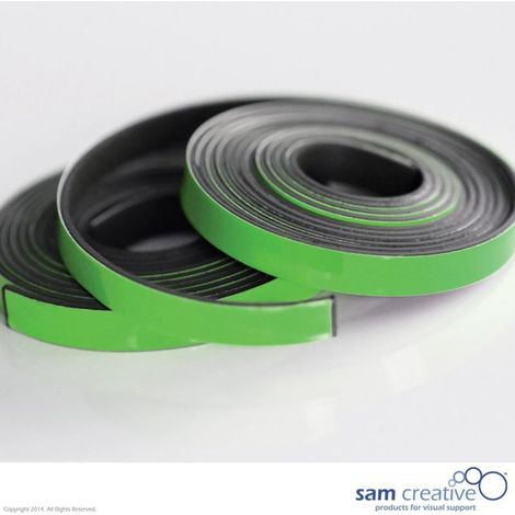 Ruban magnétique pour tableau blanc 5mm vert (1/2)