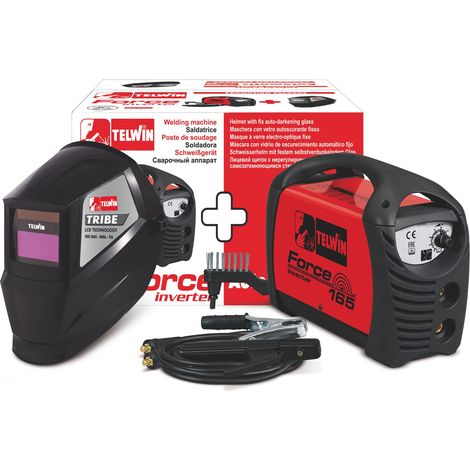 Telwin SALDATRICE AD INVERTER FORCE 165  4,1 Kw - 150 Amp ACCESSORI+ MASCHERA
