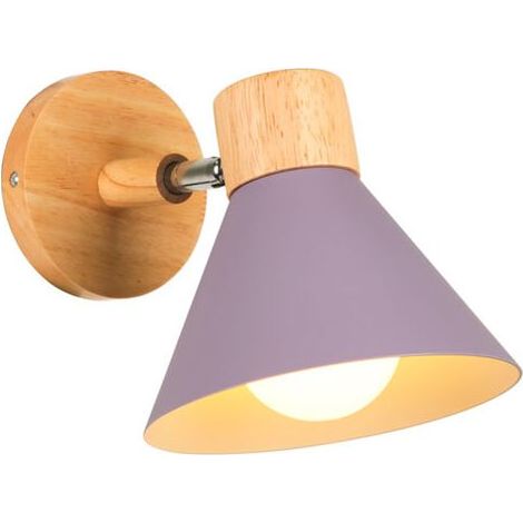 Retro-Wandleuchte für den Innenbereich, Metall-Wandlampe mit E27-Fassung, Vintage-Wandleuchte für Wohnzimmer, Schlafzimmer, Badezimmer (Lila) (1/5)