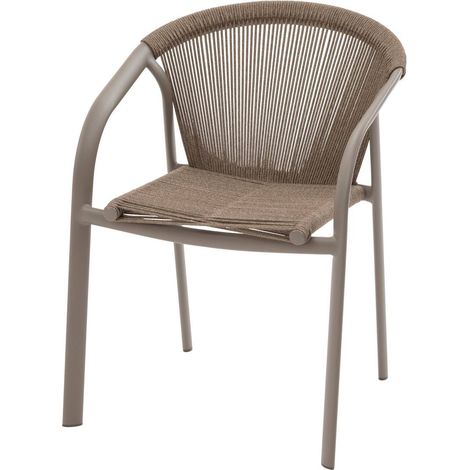 Garten-Stapelsessel Riu Cappucino & Kaffee Aluminium - Hespéride