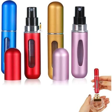 Flacons Vaporisateurs Vides, 4 Pcs Flacon Parfum Vide 5ml, Vaporisateur Parfum Vide 5ml, Bouteille de Parfum Rechargeable (1/4)