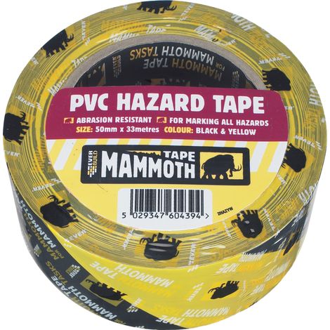 Everbuild Sika PVC Hazard Tape Black / Yellow 50mm x 33m EVB2HAZYW (1/2)