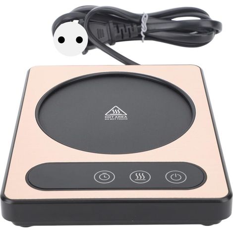 Calentador de tazas inteligente de 36 W: control táctil, temporizador de 12 horas, compatible con café, té, leche y chocolate caliente. Enchufe europeo de 220 V.