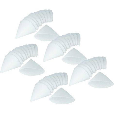 vhbw 50x Filtro cónico compatible con DN125 sistema de ventilación Filtro aire de salida G4, DN 125 blanco