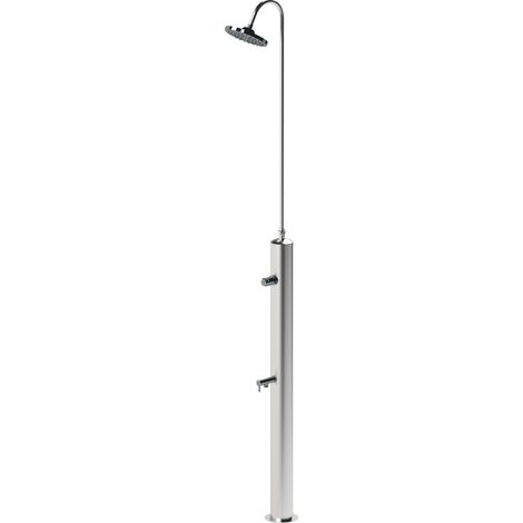 Doccia da Giardino con Rubinetto Chiusura Manuale Doccia e Lavapiedi Minijet-R Inox Anodizzato (1/5)