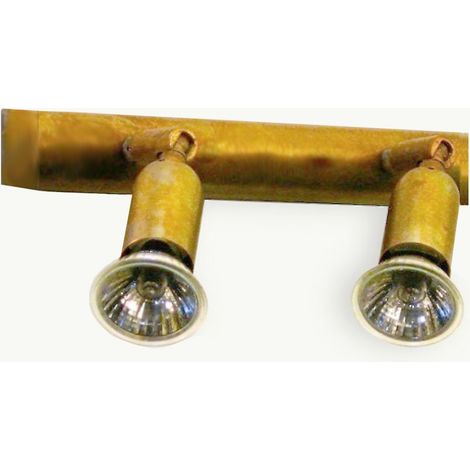 Spot classico lampadari bartalini fox f2 gu10 led ottone faretti orientabili (1/5)