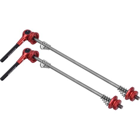 Paire de serrages rapides pour vélo en alliage d'aluminium 6061 et titane TC4T, avant et arrière, rouge (1/5)